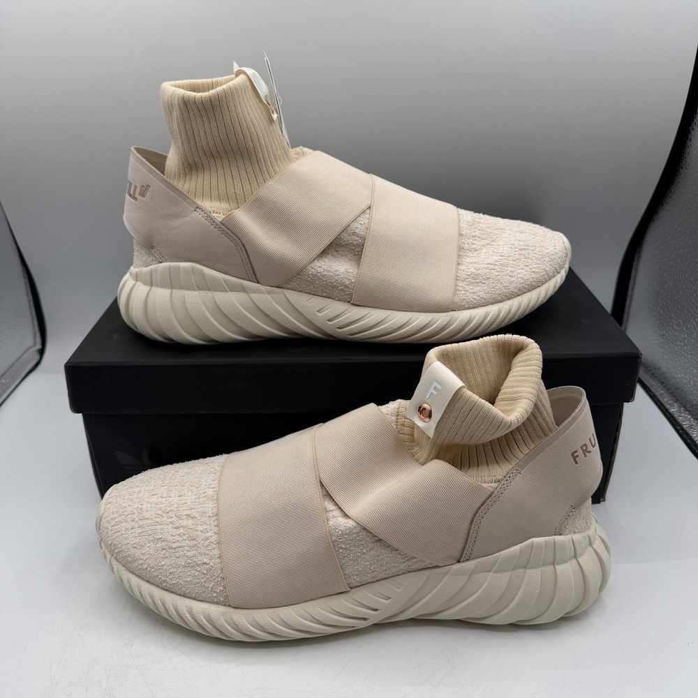 Adidas Overkill x Fruition Tubular Elastic Shoes Womens 10 Beige Sneakers CM8003